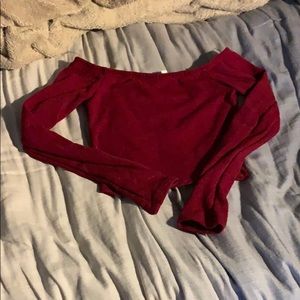 Cropped off the shoulder shirt